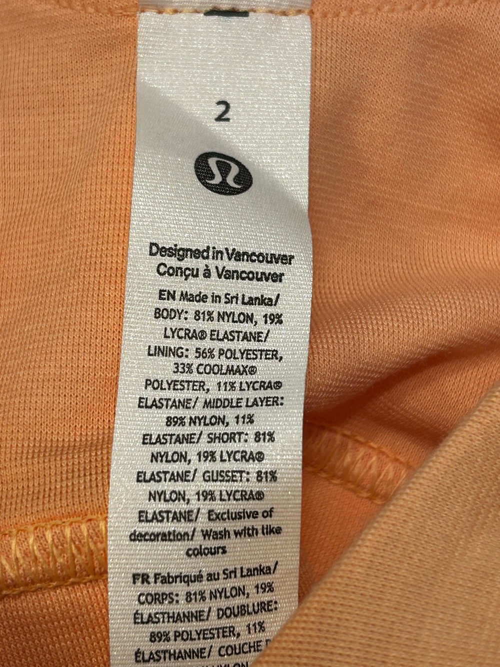 NWT LULULEMON Align Dress Athleisure Built-in Bra Shorts Peach Bellini 2,4 - Picture 10 of 10